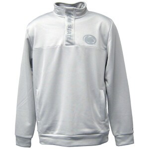 gray tonal 1/4 snap up sweatshirt with Penn State and Athletic Logo